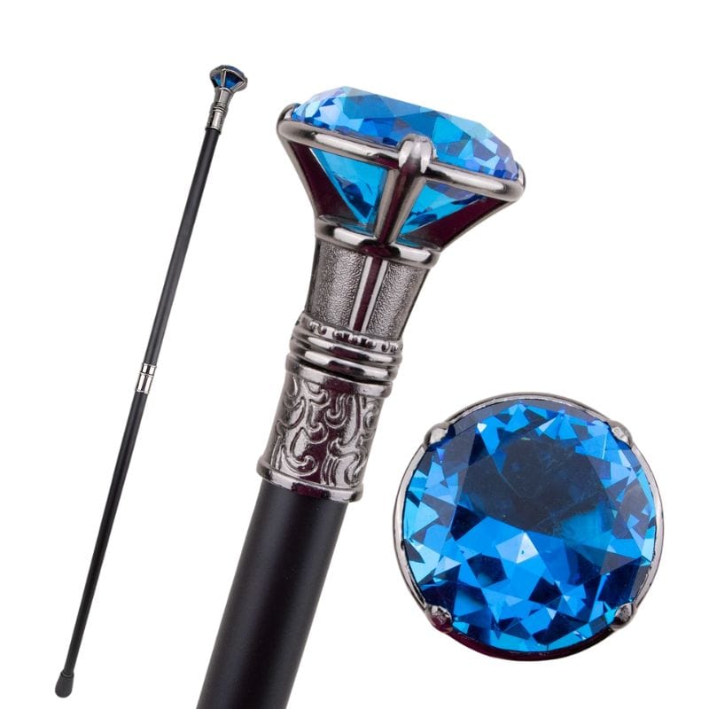 Canne de Marche Diamant Bleu